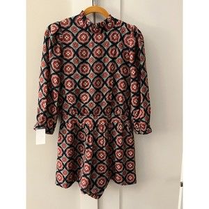 THML Valentina Print Romper NWT 3/4 Sleeve Women's Size S